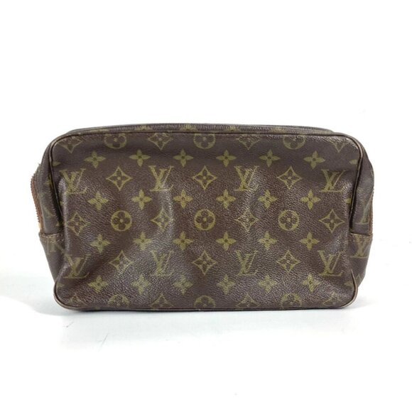 LOUIS VUITTON Monogram Trousse toilette 28 Cosmetics Pouch Clutch Bag - Picture 1 of 16
